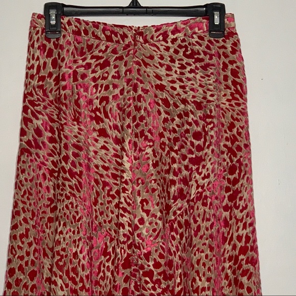 Reiss Neelam Burn-Out Detail Midi Flared Skirt - Picture 8 of 14